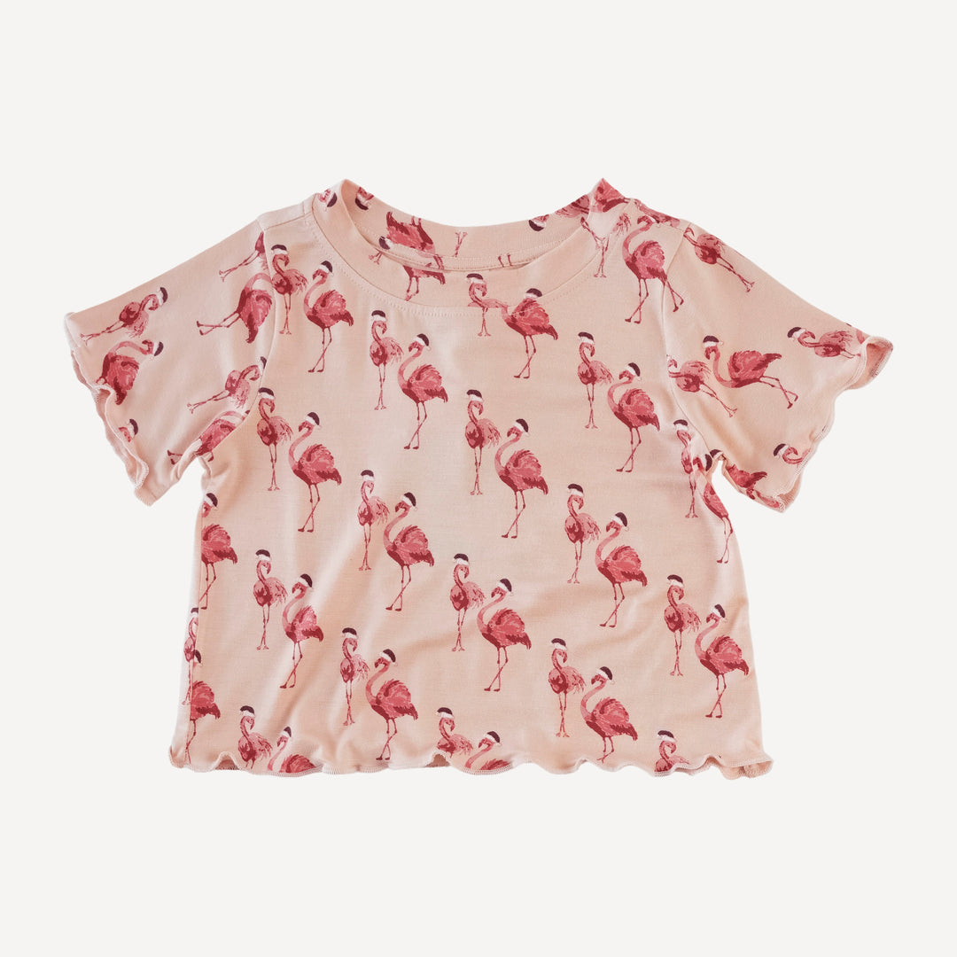 short sleeve jade set | flamingo santa | bamboo