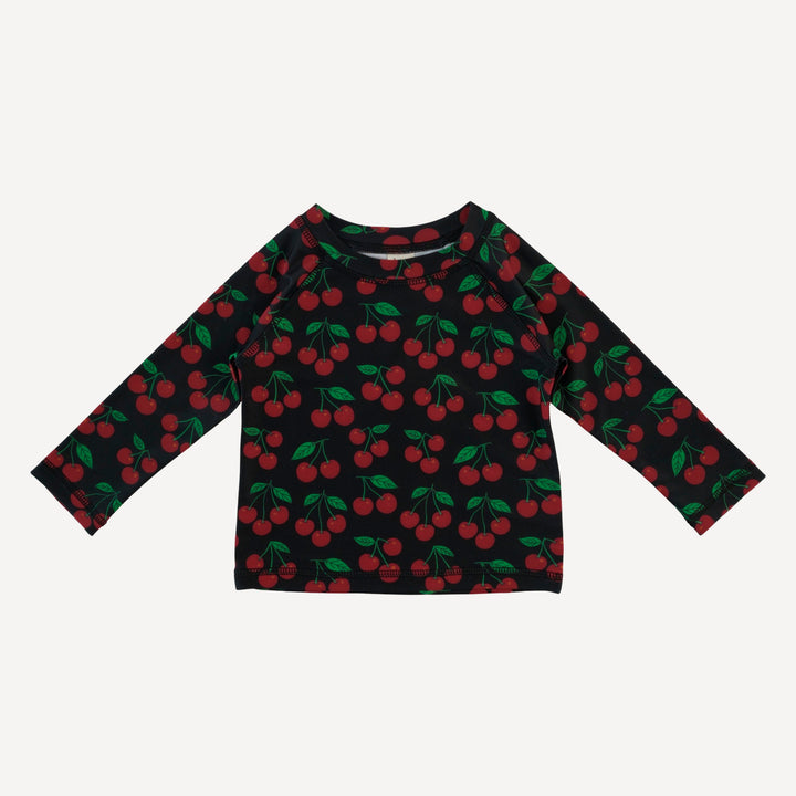 long sleeve rash guard tee | cherries | swim