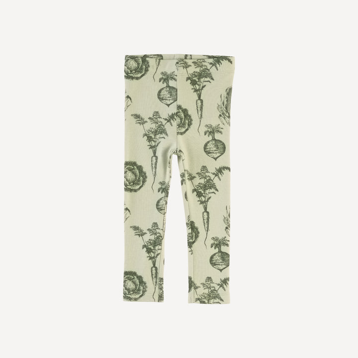 classic skinny legging | green veggies | organic cotton interlock