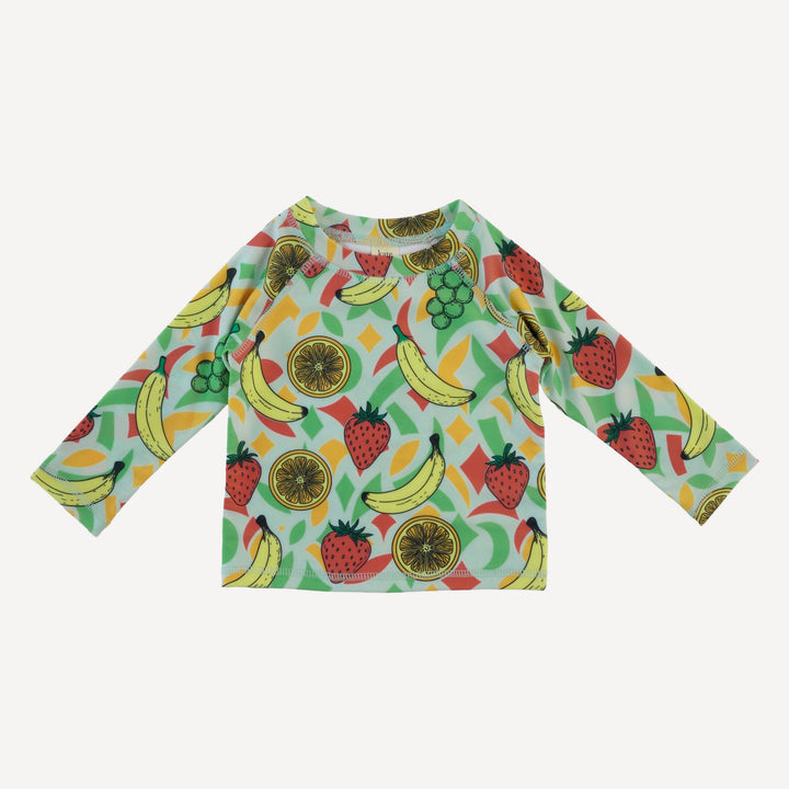 long sleeve rash guard tee + pocket board short set | fruit | swim