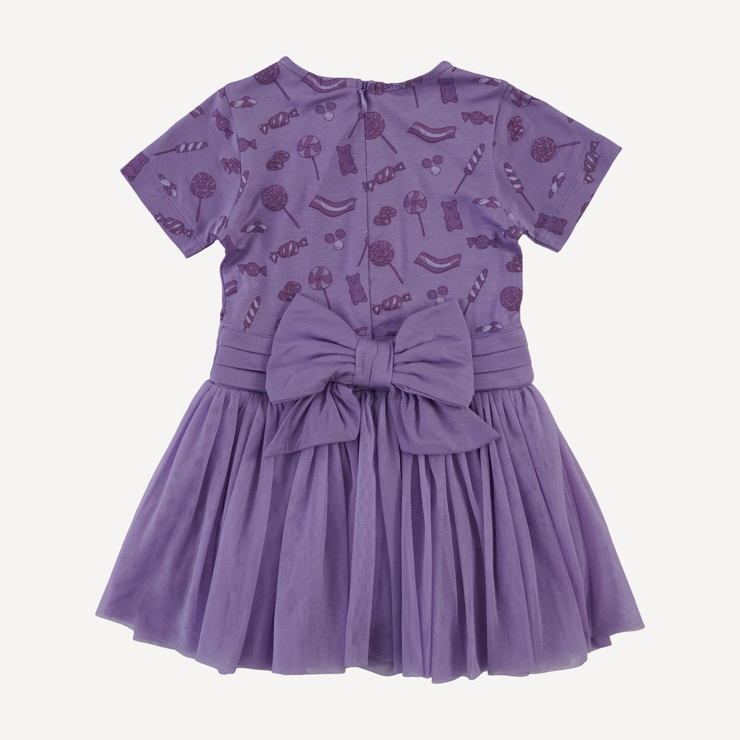 short sleeve classic tulle ballet dress | purple candy | bamboo