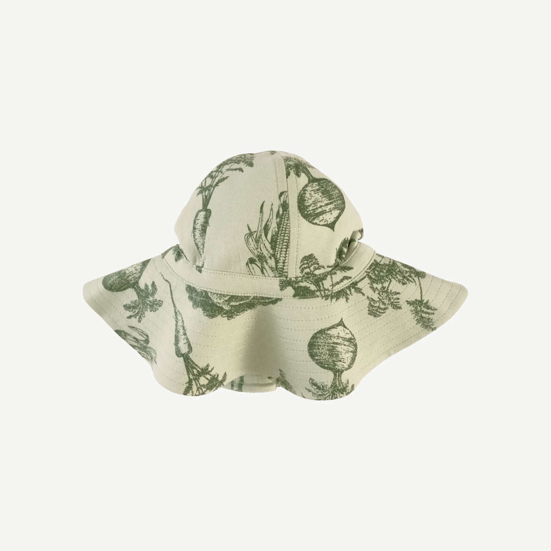 sun hat | green veggies | organic cotton interlock