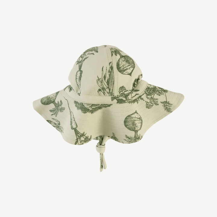 sun hat | green veggies | organic cotton interlock