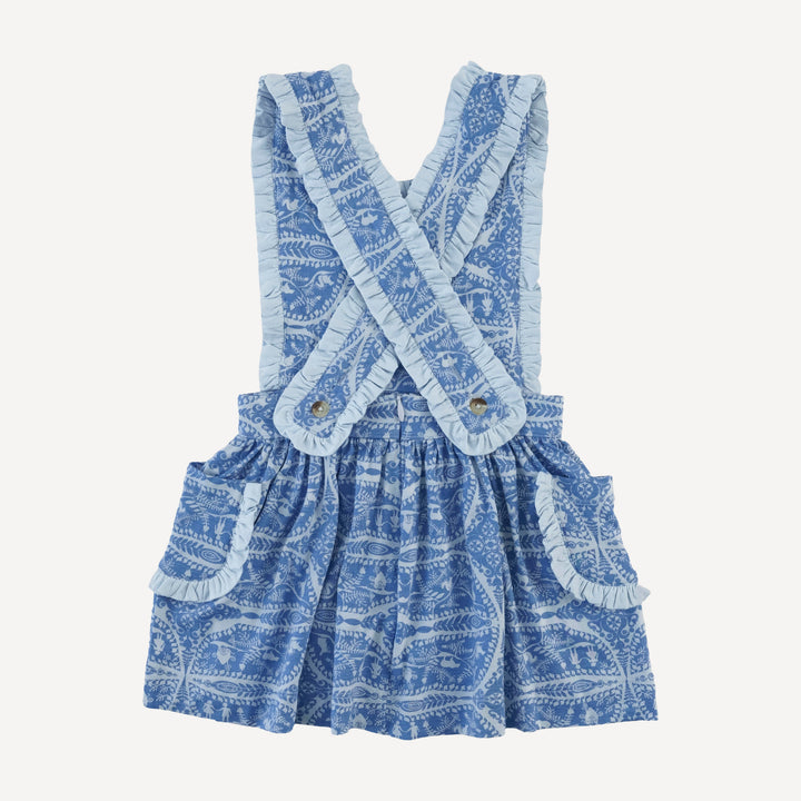 gretel pocket dress | blue fauna | bamboo