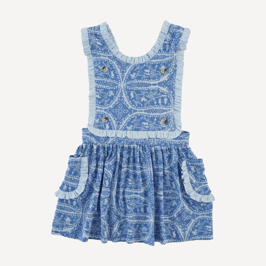 gretel pocket dress | blue fauna | bamboo