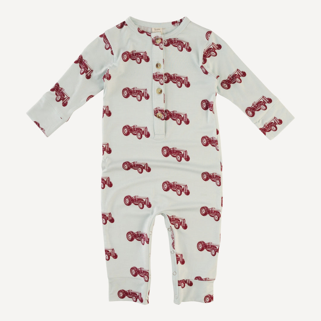 long sleeve sport union suit | ginger tractor | bamboo
