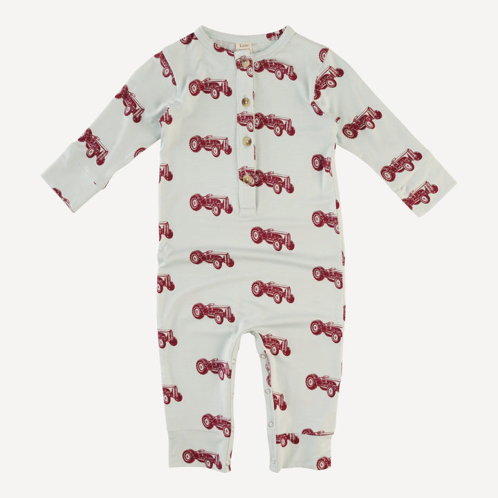 long sleeve sport union suit | ginger tractor | bamboo