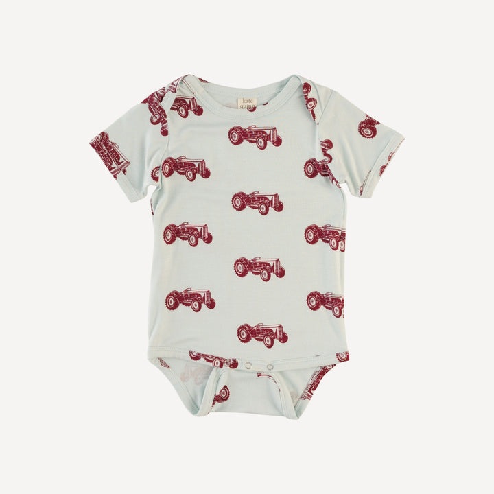 short sleeve lap neck bodysuit | ginger tractor | bamboo