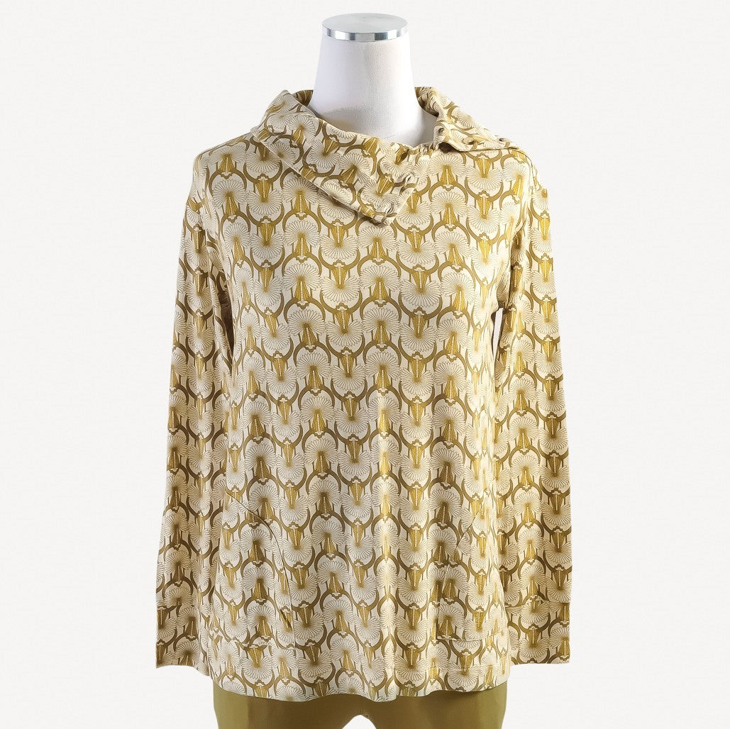 womens lounge top | neutral deco | bamboo