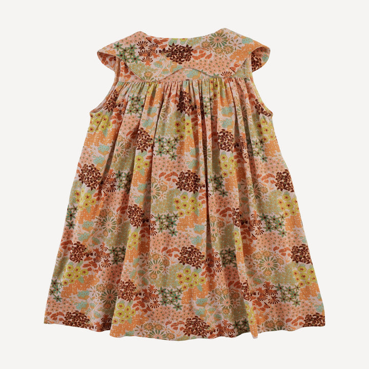 olive dress | pink ditsy garden | bamboo