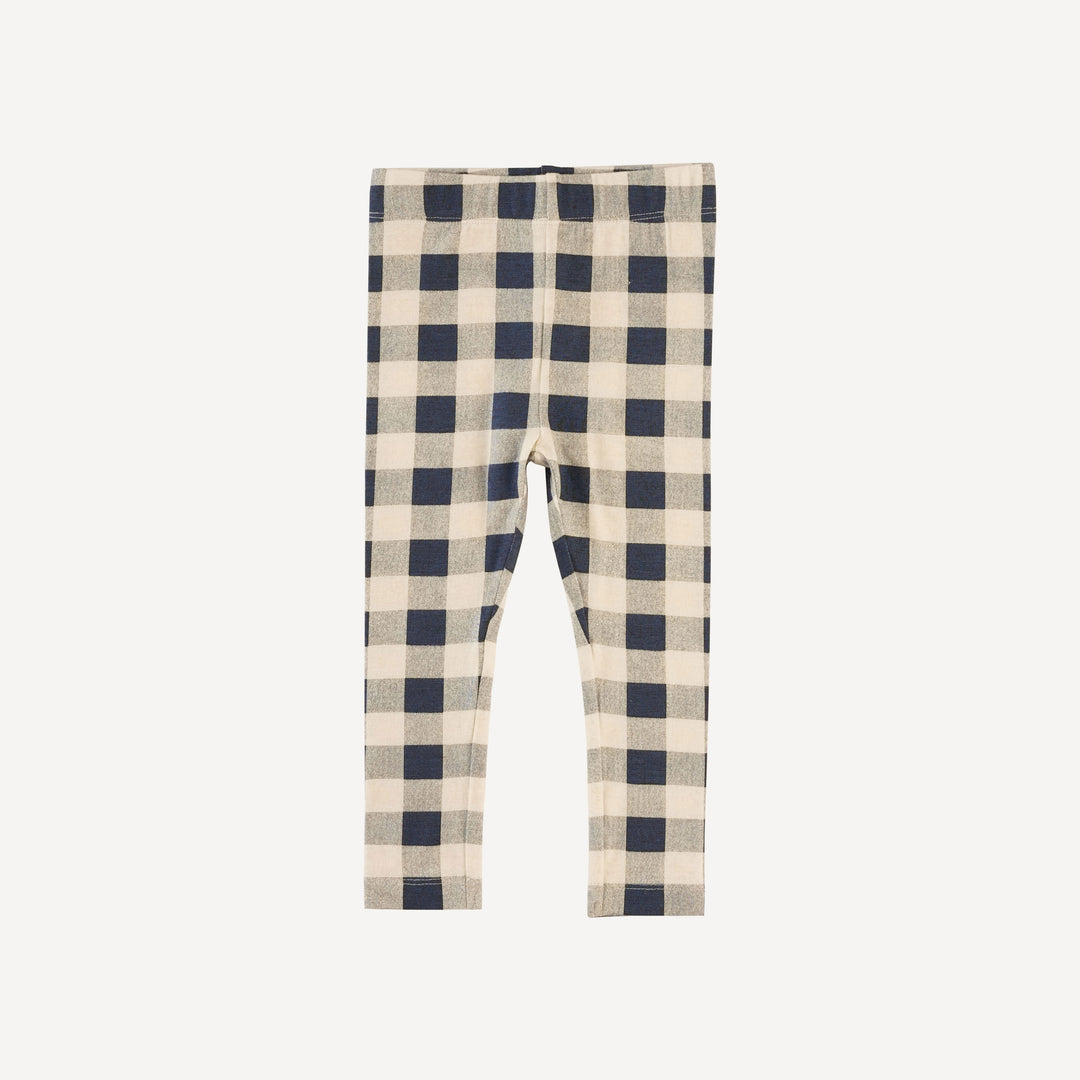 classic skinny legging | blueberry gingham | bamboo