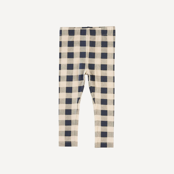 classic skinny legging | blueberry gingham | bamboo