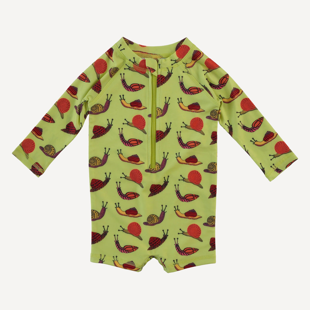 long sleeve zip front rash guard shortie | snails | swim