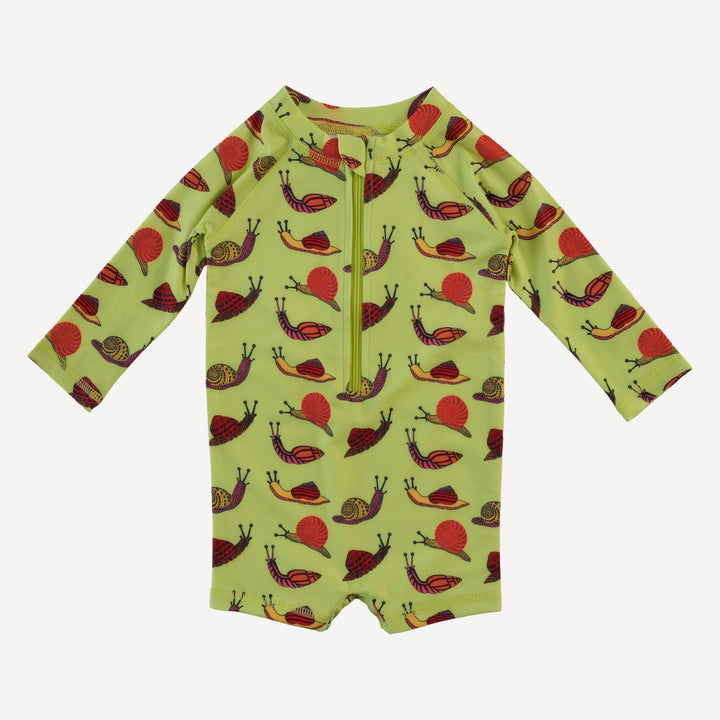 long sleeve zip front rash guard shortie | snails | swim