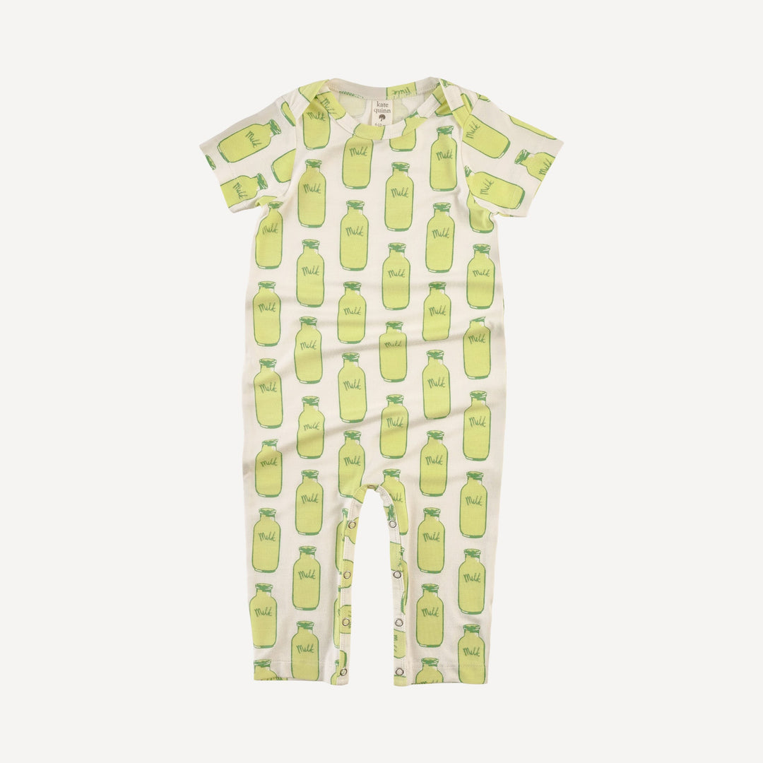 short sleeve lap neck jumpsuit | milk jars | bamboo