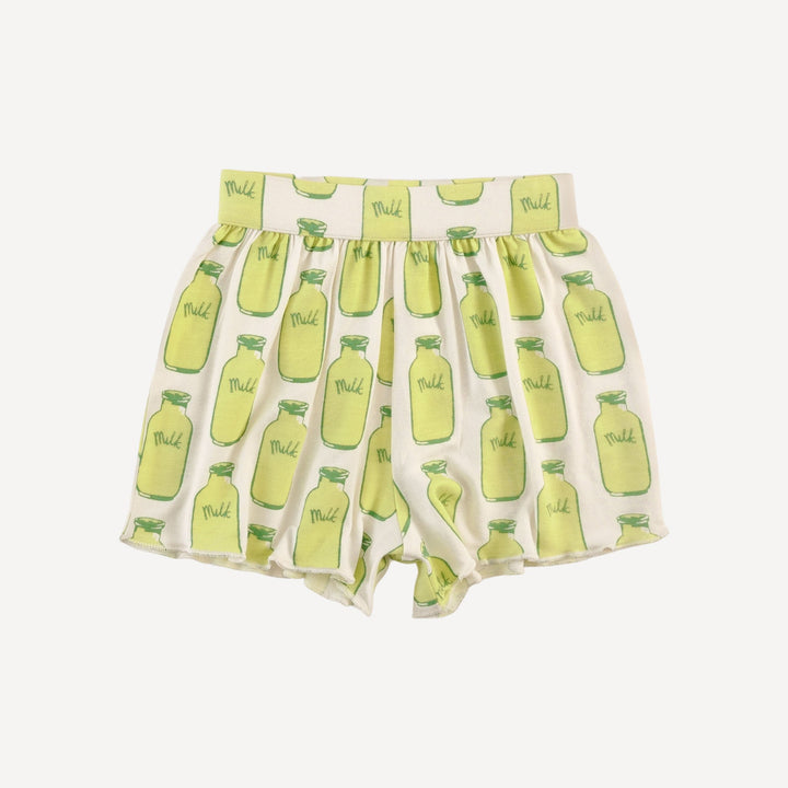 jade short set | milk jars | bamboo