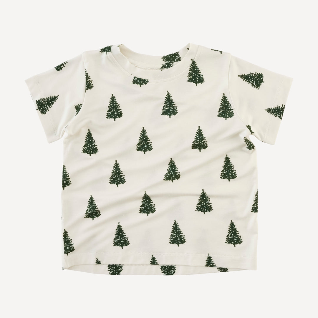 short sleeve essential boxy tee | mountain pine | bamboo