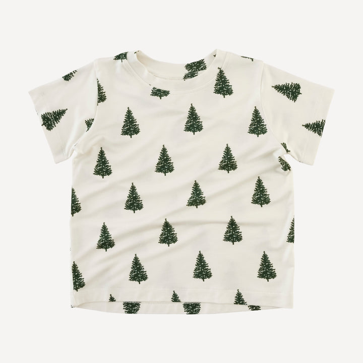 short sleeve essential boxy tee | mountain pine | bamboo
