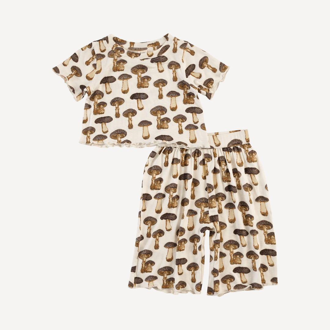 short sleeve jade set | neutral fungi | bamboo