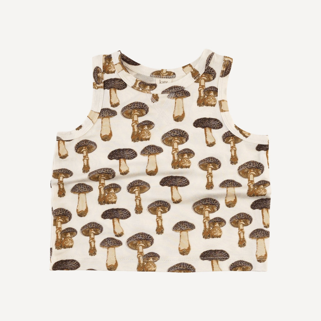 topstitch tank + relaxed short set | neutral fungi | bamboo