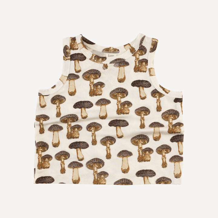 topstitch tank + relaxed short set | neutral fungi | bamboo