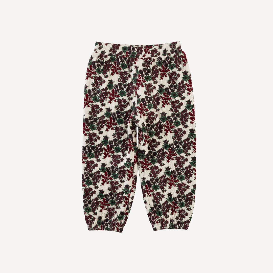 quilted relaxed jogger | wildflower | bamboo