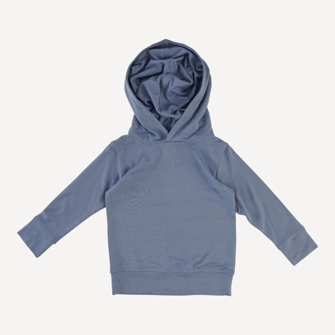 long sleeve essential skinny hoodie | blue horizon | bamboo
