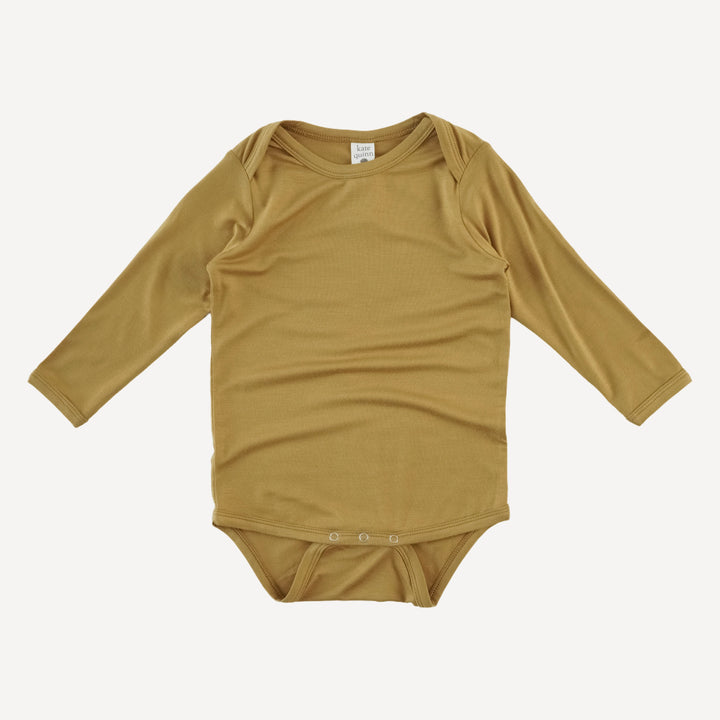 long sleeve lap neck bodysuit | fennel | bamboo