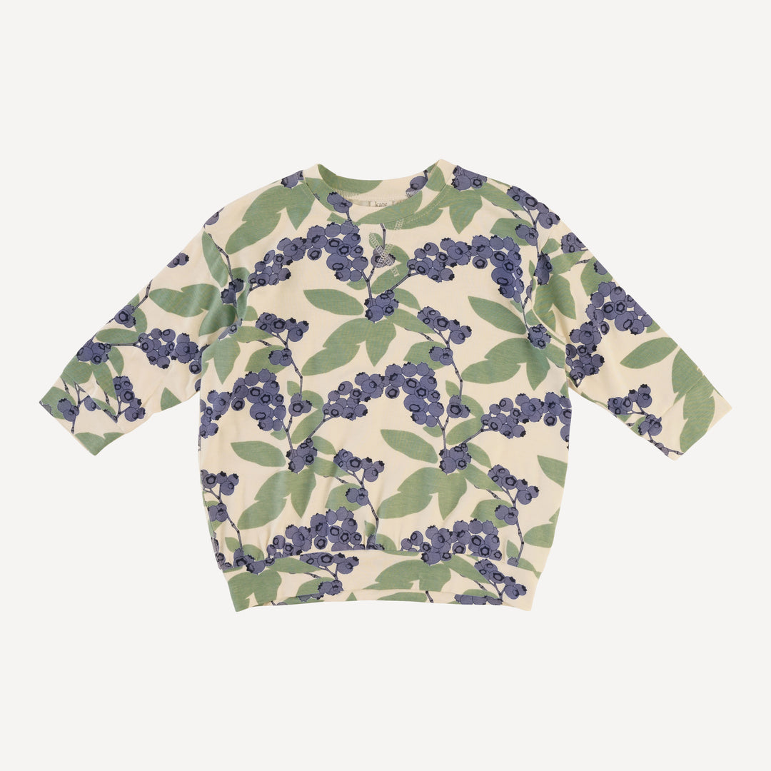 oversized sweatshirt | blueberries | bamboo