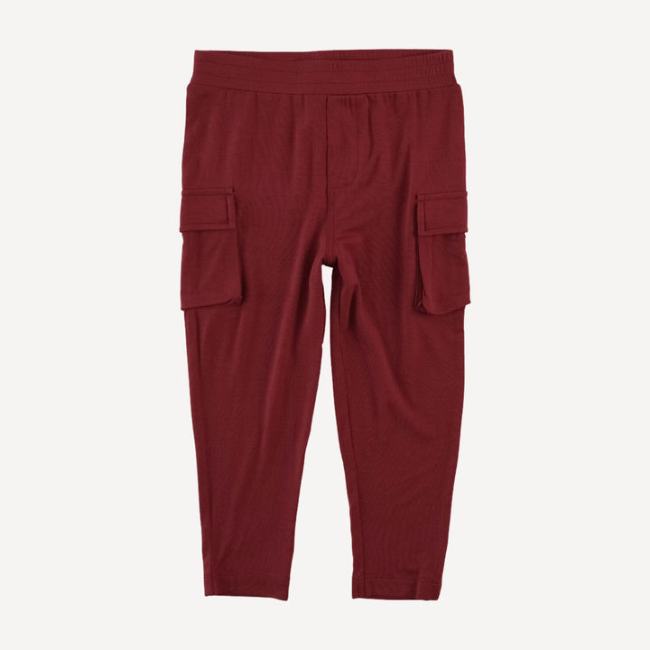 skinny cargo pant | winter berry | bamboo