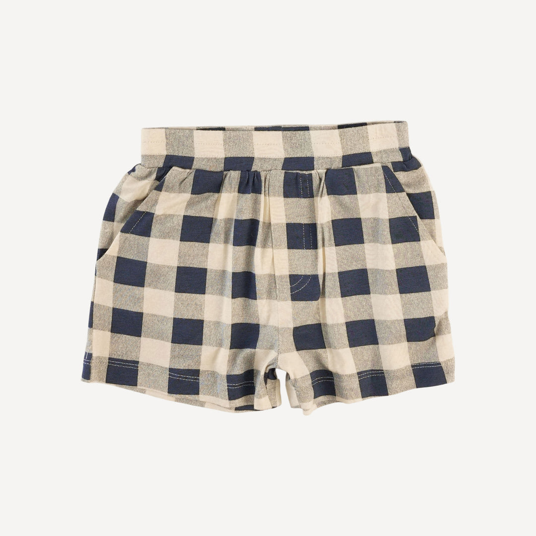 piped baseball jersey + relaxed short set | blueberries | bamboo
