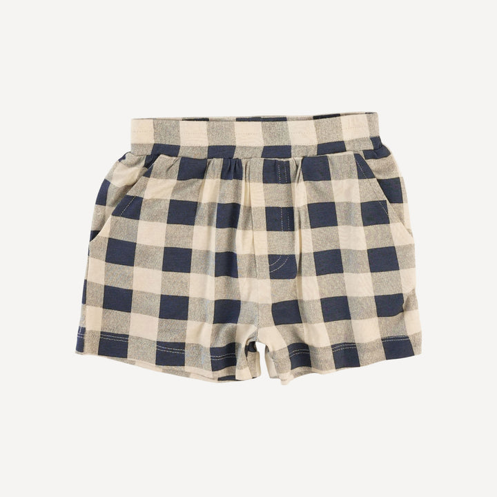 piped baseball jersey + relaxed short set | blueberries | bamboo