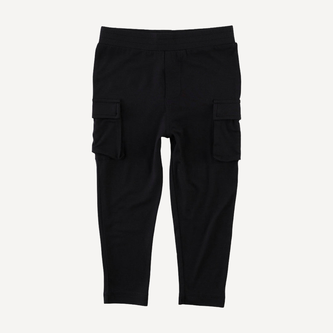 skinny cargo pant | black | bamboo