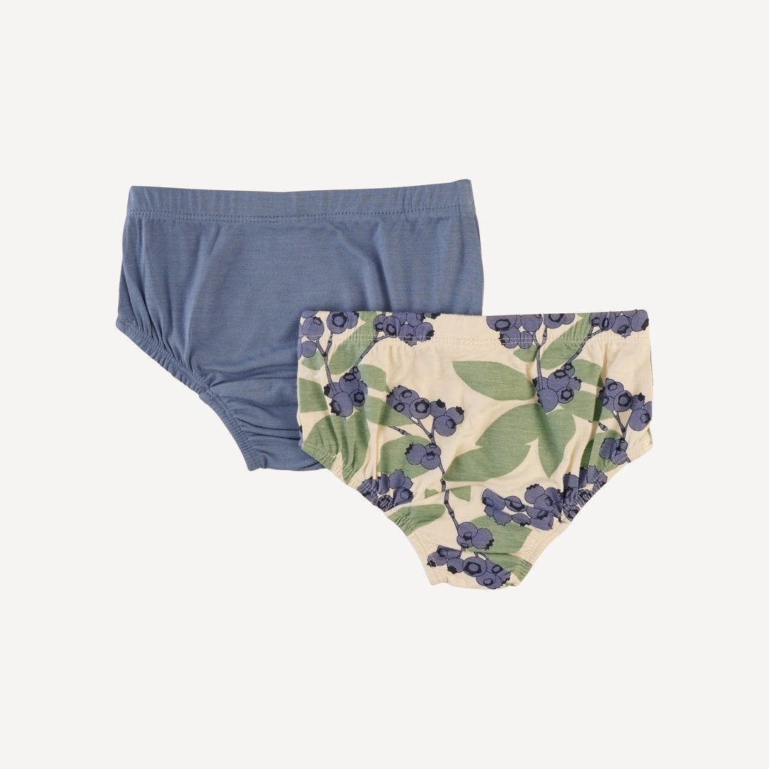 underwear set of 2 | blueberries | bamboo
