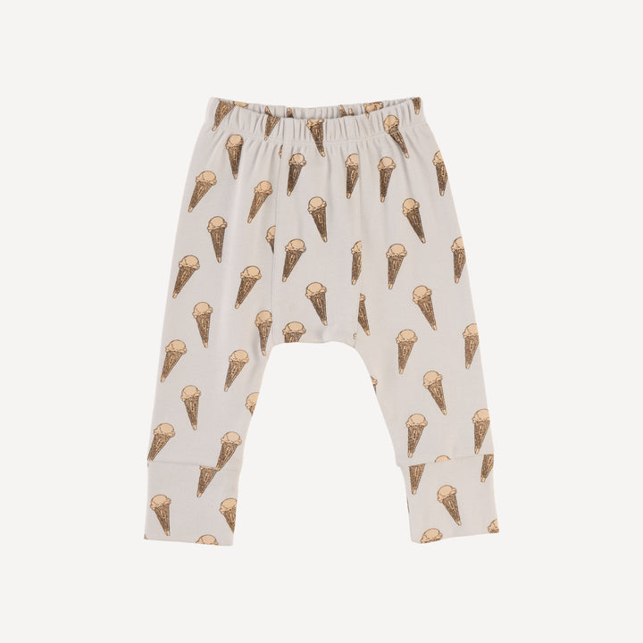 classic panda pant | ice cream cone | organic cotton interlock