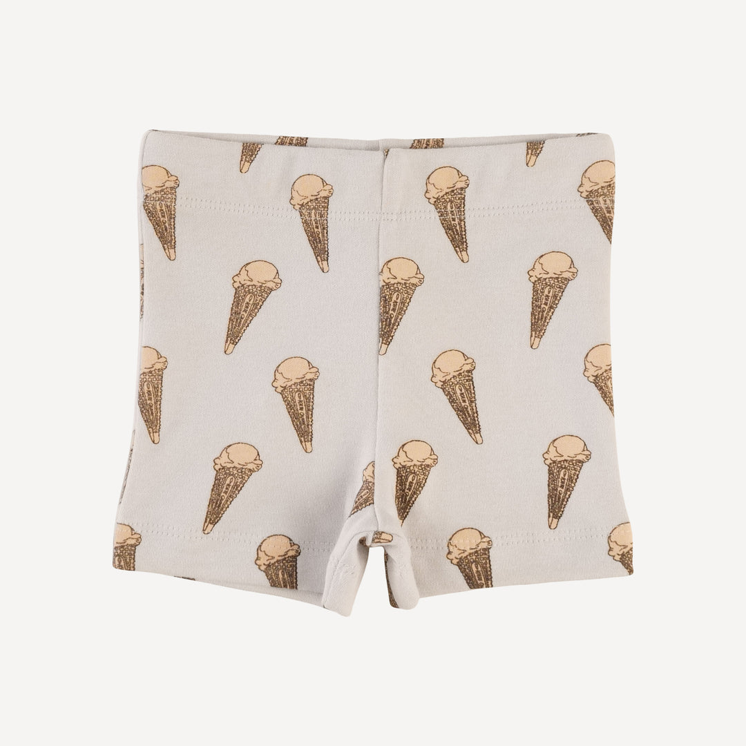 bike short | ice cream cone | organic cotton interlock