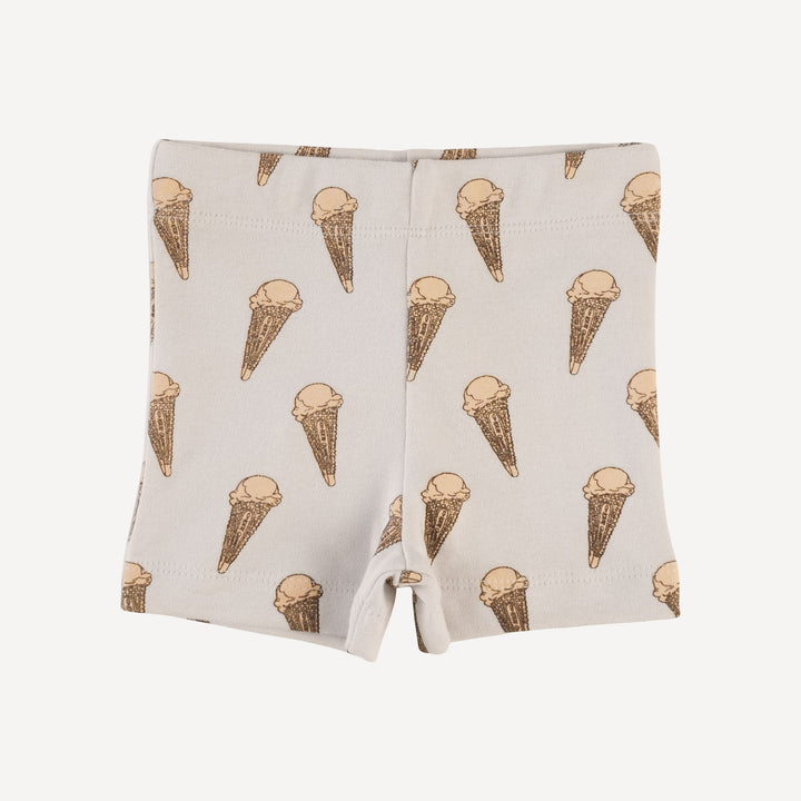 bike short | ice cream cone | organic cotton interlock