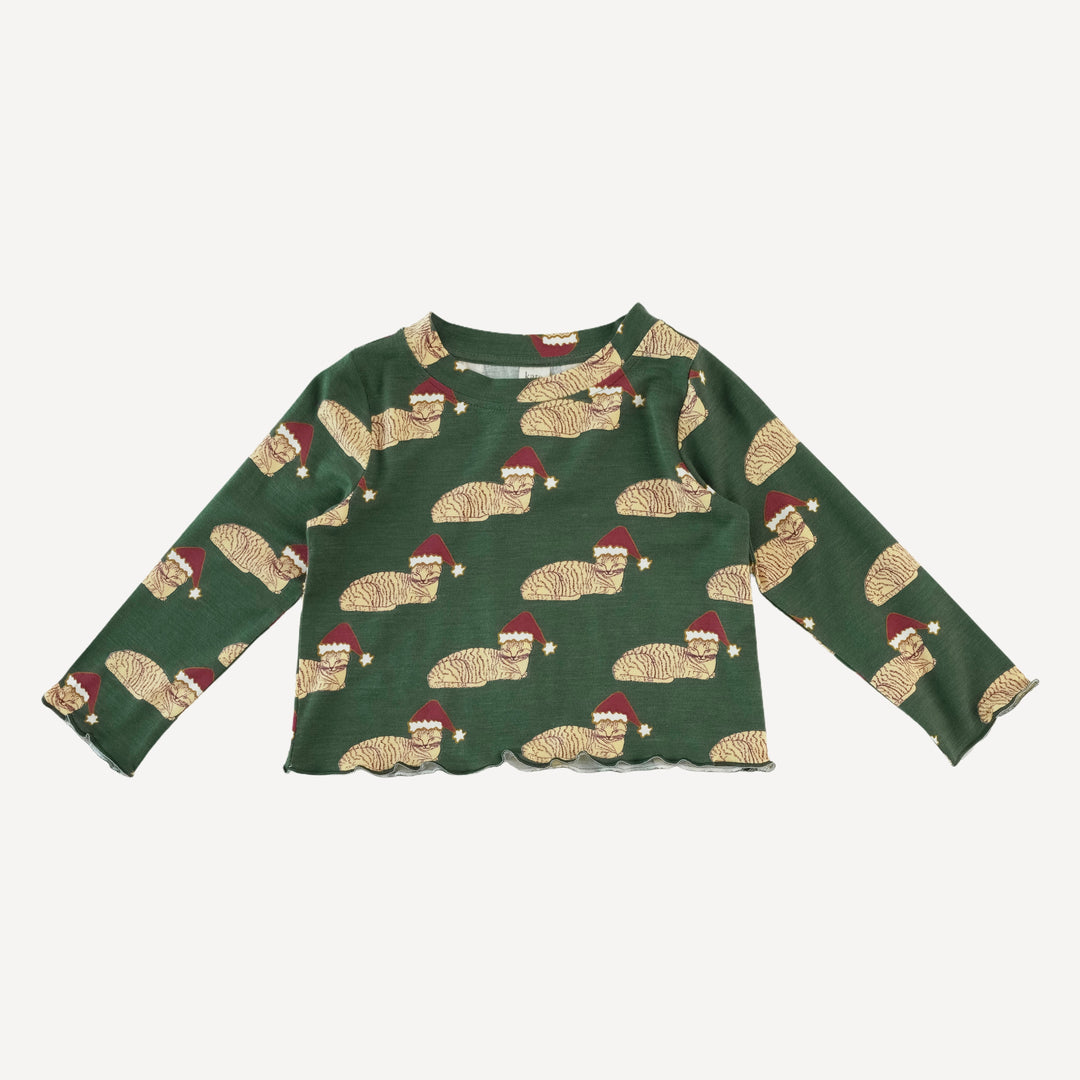 long sleeve jade set | santa sleeping cat | bamboo