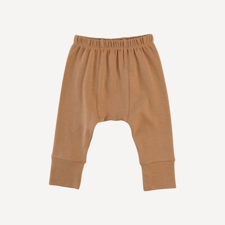 classic panda pant | cinnamon | organic cotton interlock