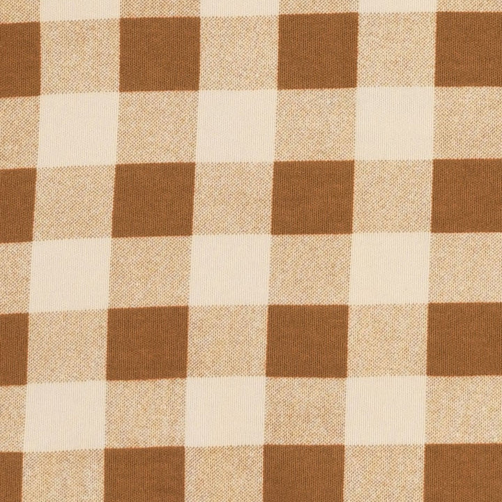 cuffed pocket short | cinnamon gingham | organic cotton interlock