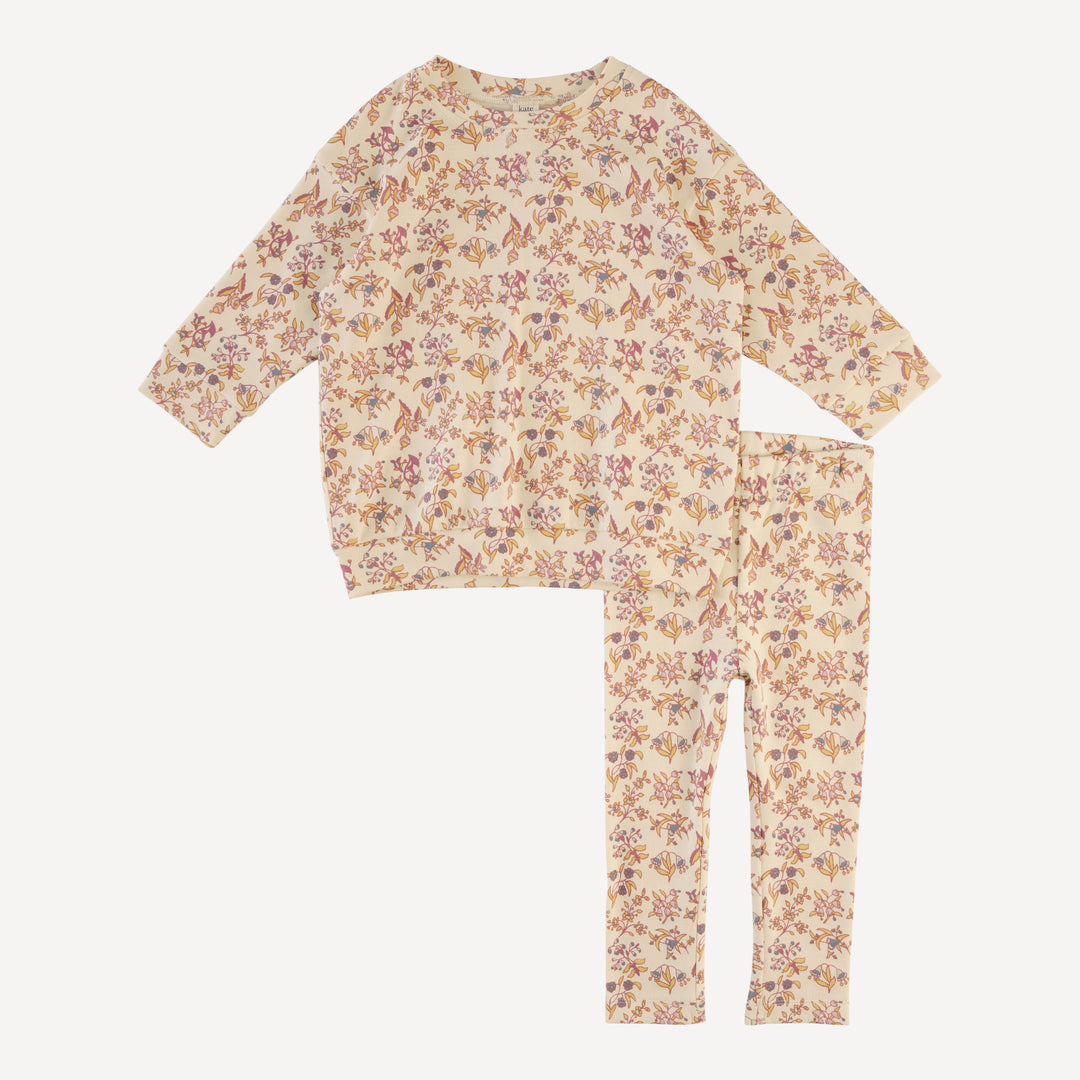 oversized sweatshirt + legging set | ditsy bouquet | organic cotton interlock