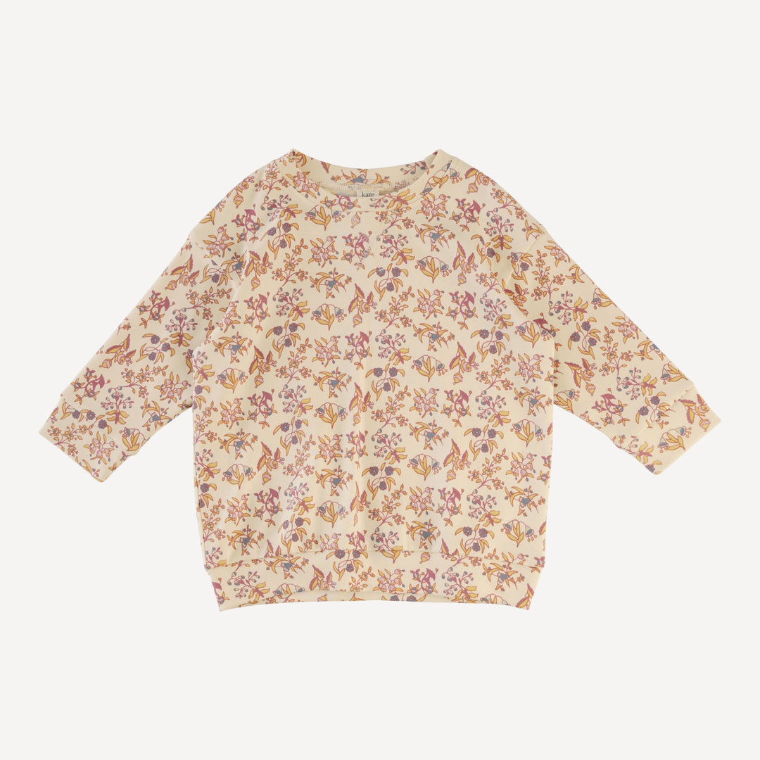 oversized sweatshirt + legging set | ditsy bouquet | organic cotton interlock