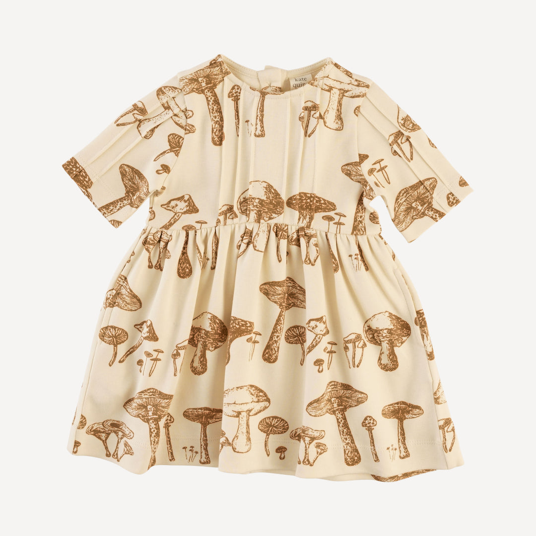 short sleeve ruby dress | wild mushroom | organic cotton interlock