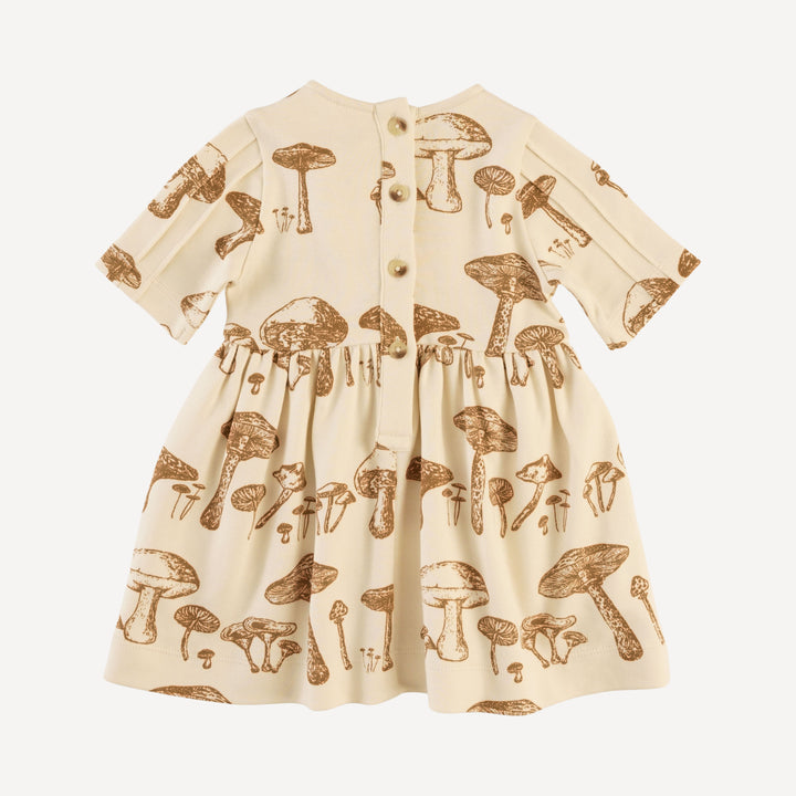short sleeve ruby dress | wild mushroom | organic cotton interlock