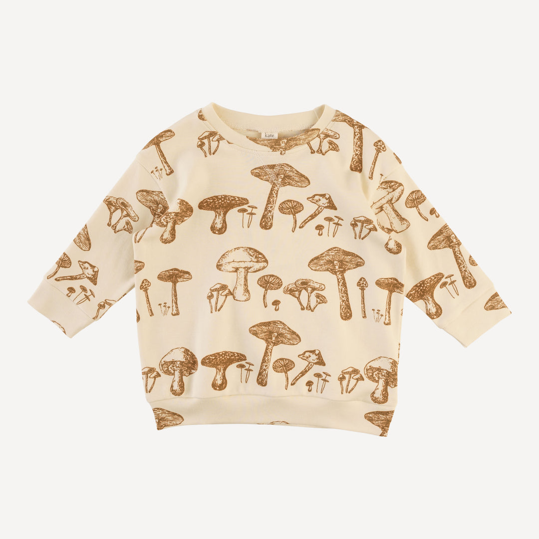 oversized sweatshirt | wild mushroom | organic cotton interlock