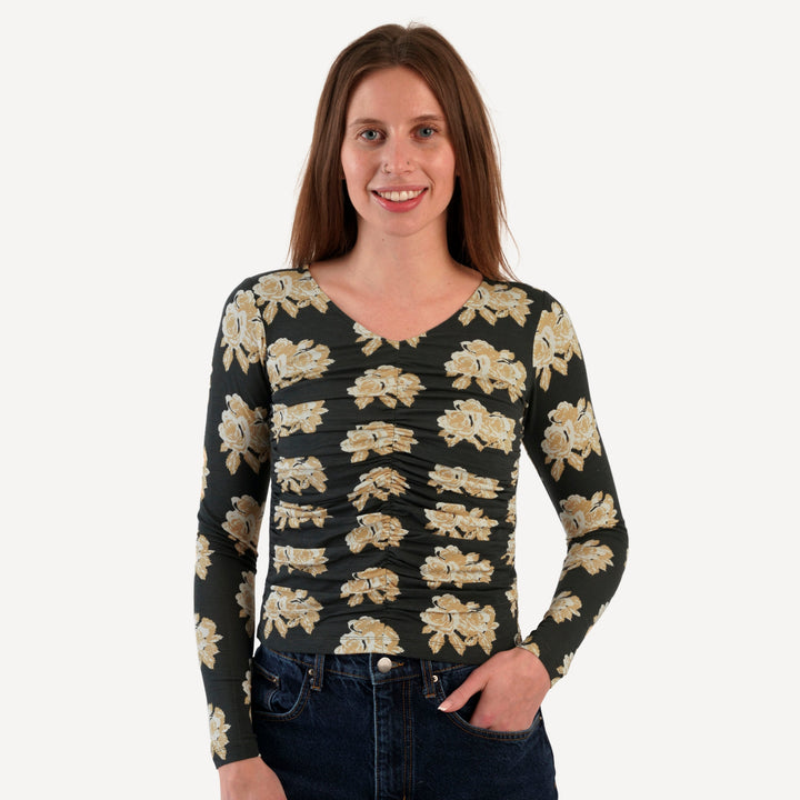 womens jayden top | taffy rose | bamboo