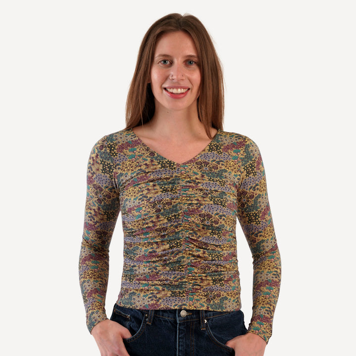 womens jayden top | taffy ditsy | bamboo