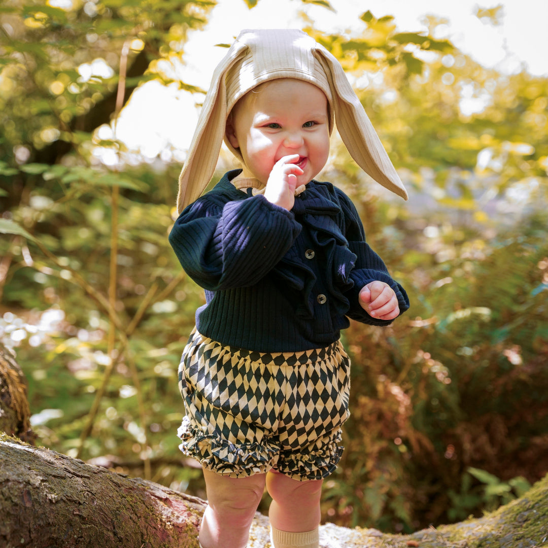 bloomer short | black harlequin | organic cotton jersey