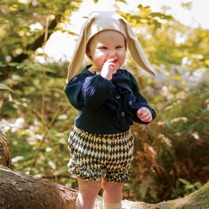 bloomer short | black harlequin | organic cotton jersey