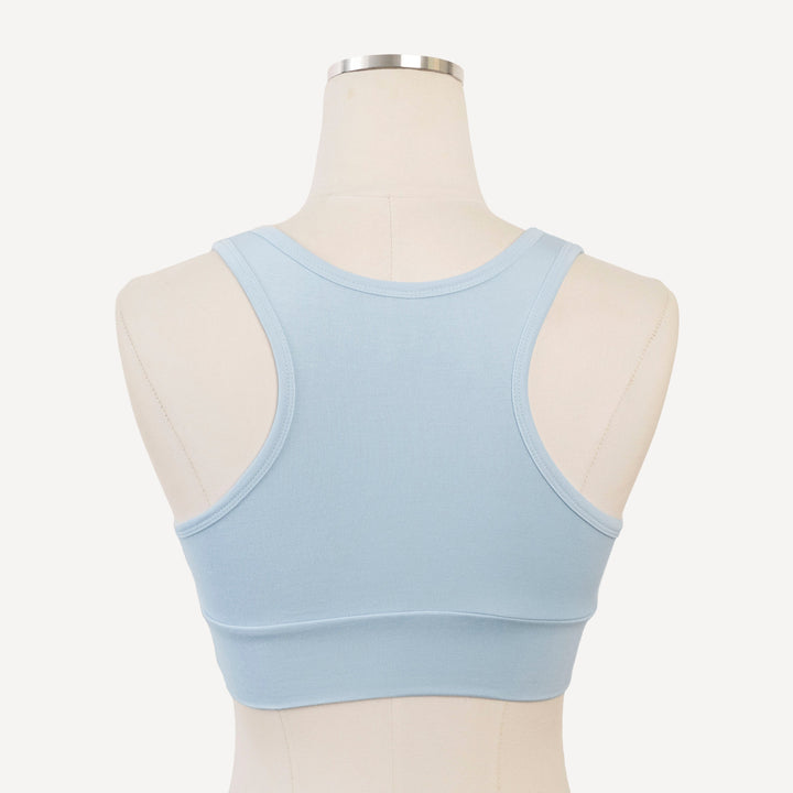 womens sleep bra | finch blue | bamboo